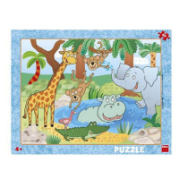 Dino Puzzle ZVÍŘÁTKA V ZOO 40 dílků deskové