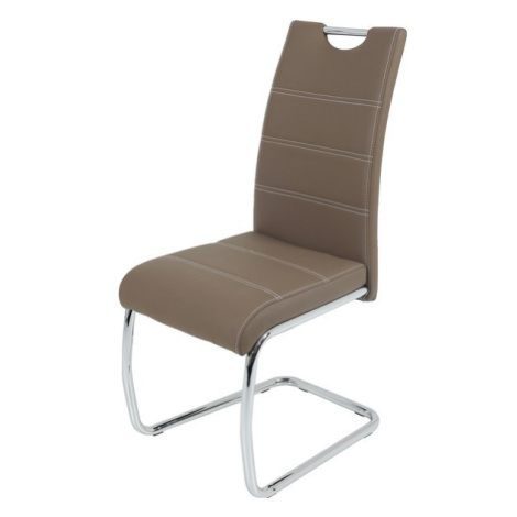 Jídelní židle FLORA S hnědá, syntetická kůže