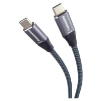 PremiumCord USB-C kabel ( USB 3.2 GEN 2, 3A, 60W, 20Gbit/s ) bavlněný oplet, 2m, ku31cr2