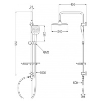 MEXEN/S T17 chrom sprchový sloup 798171793-00