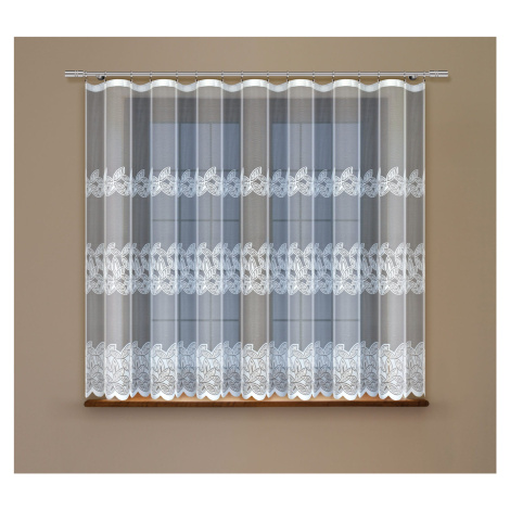 Dekorační žakárová záclona s řasící páskou ELIJAH 160 bílá 300x160 cm MyBestHome MyBestHome PRO