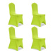 SHUMEE Potahy na židle, zelené - 4 ks v balení