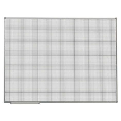 eurokraft basic Rastrová tabule, bílý lak, š x v 1200 x 900 mm, rastr 10 x 10 / 50 x 50 mm