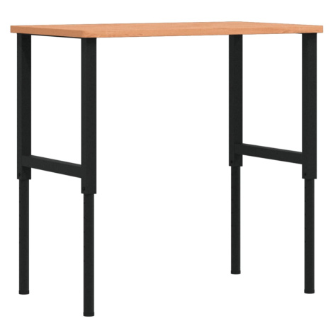 vidaXL Pracovní stůl 100 x 60 x (71,5–98) cm masivní buk obdélníkový