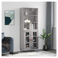 vidaXL Skříň highboard šedá sonoma 69,5 x 34 x 180 cm kompozitní dřevo