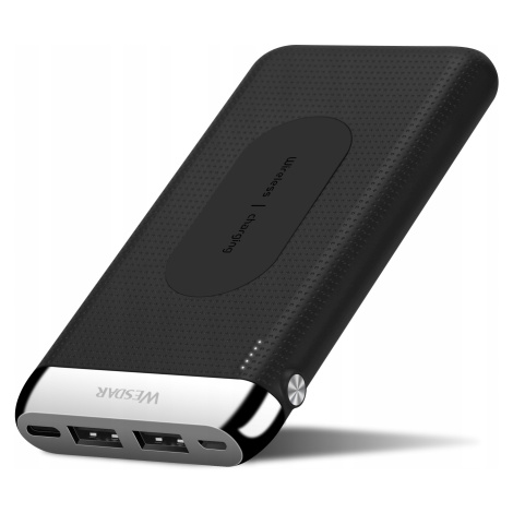 Powerbanka 10000mAh 2v1 Qi Indukční Nabíječka Na Cesty