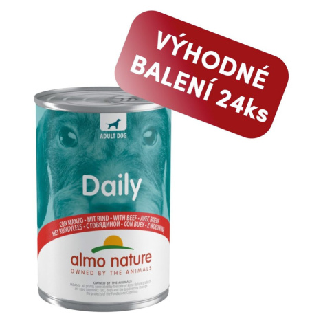 Almo Nature Daily Menu - s hovězím 400g výhodné balení 24ks Almo Nature Holistic