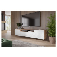 Závěsný televizní stolek RTV Neo 200 cm Dub artisan - bílá