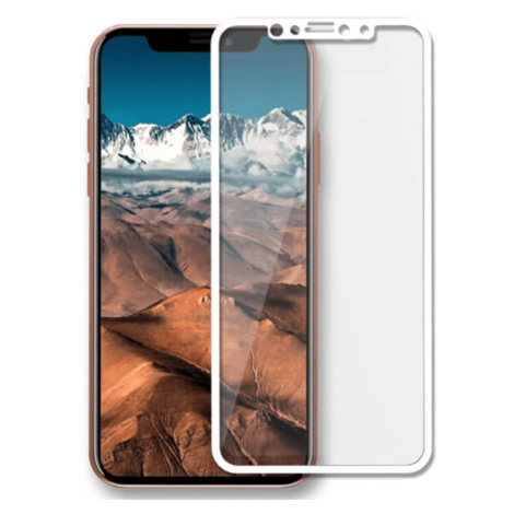 3D ochranné tvrzené sklo s rámečkem pro Apple iPhone X/XS - bílé