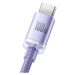 Baseus Crystal Shine Series kabel USB-A/USB-C (100W) 2m fialový