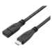 PremiumCord prodlužovací kabel USB 3.1 generation 2, konektor C/male - C/female, 1,5m, černá - k
