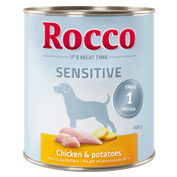 Rocco Sensitive, 24 x 800 g - 20 + 4 zdarma! - Kuře & brambory