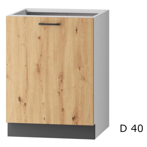 Expedo Kuchyňská skříňka dolní ISOLDA D40, 40x82x44,6, dub artisan/grafit