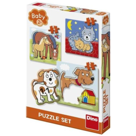 Puzzle Zvířátka - dětský set Dino