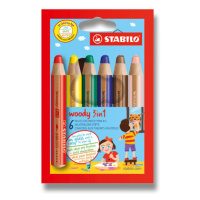 Pastelky Stabilo Woody 3 in 1 - 6 barev