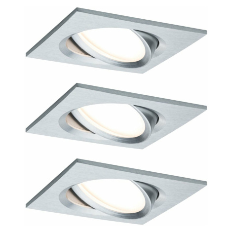 PAULMANN Vestavné svítidlo LED Nova Plus hranaté 3x6,8W hliník výklopné stmívatelné 936.80 P 936