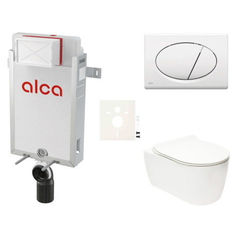 Cenově zvýhodněný závěsný WC set Alca k zazdění + WC Glacera Alfa SIKOAA1 Alcaplast