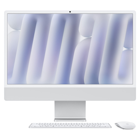 iMac 24“ 4.5K displej, Apple M4 10jádrové CPU, 10jádrové GPU, 24GB, 512GB SSD, CZ - stříbrný