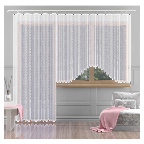 Hotová záclona nebo balkonový komplet, Olivie, bílá 330 x 160 cm FORBYT