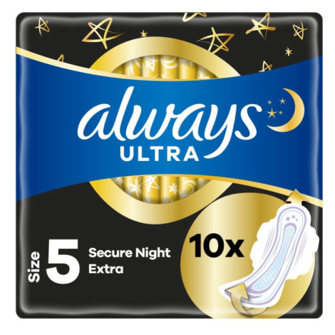 Always 5 Secure Night Extra Protection vložky 10 ks