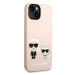 Karl Lagerfeld KLHMP14SSSKCI hard silikonové pouzdro iPhone 14 6.1" light pink Silicone Karl & C