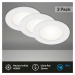 BRILONER 3ks sada LED vestavné svítidlo, pr. 12 cm, 7 W, bílé IP44 BRI 7115-436