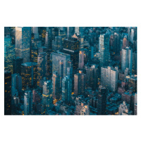 Fotografie Aerial view of New York City skyline at night, Marco Bottigelli, 40 × 26.7 cm