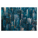 Fotografie Aerial view of New York City skyline at night, Marco Bottigelli, 40 × 26.7 cm