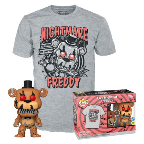 Funko POP! & Tee Box: FNAF- Nightmare Freddy (GITD) L