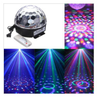 LED Lampička - projektor DISCO koule s ovladačem, MP3 přehrávač, USB i SD