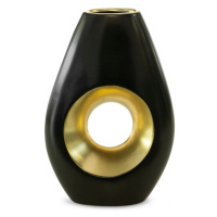 Váza MIRA 02 černá / zlatá