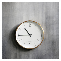 Nástěnné hodiny 30 cm CLOCK COUTURE House Doctor - bílé/růžové zlaté
