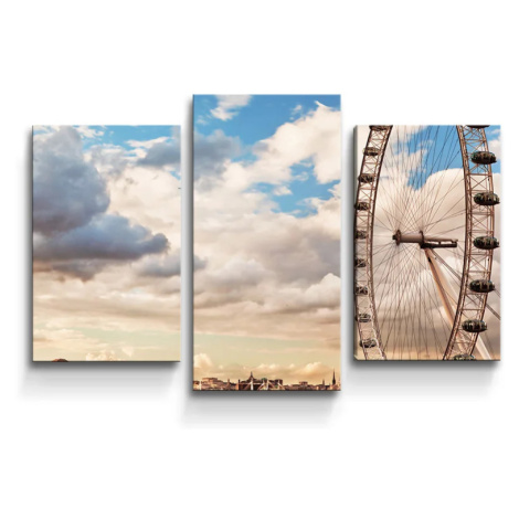 Obraz - 3-dílný London eye - 75x50 cm