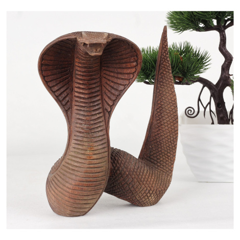 Dřevěná Dekorace Kobra Asmodeus