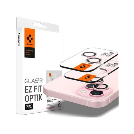 Spigen Glass tR EZ Fit Optik Pro 2 Pack Pink iPhone 15/15 Plus/14/14 Plus