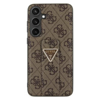 Kryt Guess GUHCS24LPGS4TDW S24 Ultra S928 brown hardcase Grip Stand 4G Triangle Strass (GUHCS24L