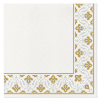 PAW - Ubrousky AIRLAID 40x40 cm - Floral Frame Gold
