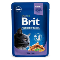 Brit Premium by Nature Cat Pouch with Cod Fish 6 × 100 g