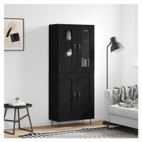 vidaXL Skříň highboard černá 69,5 x 34 x 180 cm kompozitní dřevo