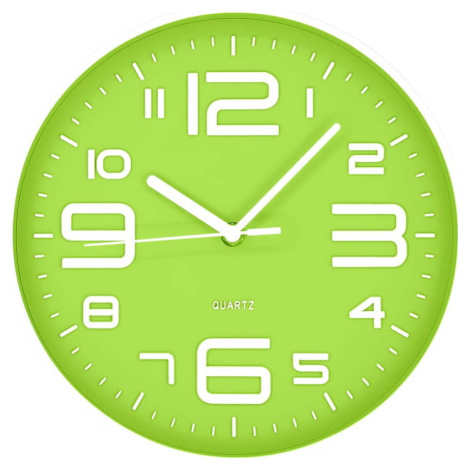Zelené nástěnné hodiny Postershop Timmy, ø 25 cm