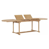 Rozkládací zahradní stůl 180–280x100x75 cm masivní teak oválný