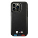 BMW BMHMP14X22PTDK hard silikonové pouzdro iPhone 14 PRO MAX 6.7" black Leather Stamp Tricolor M