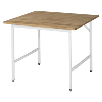 RAU Pracovní stůl, výškově přestavitelný, 800 - 850 mm, masivní buková deska, š x h 1000 x 1000 
