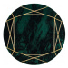 Dywany Łuszczów AKCE: 160x160 (průměr) kruh cm Kusový koberec Emerald 1022 green and gold kruh -