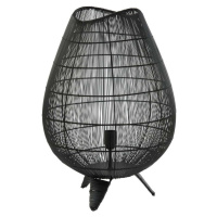 Matně černá stolní lampa s kovovým stínidlem (výška 56 cm) Yumi – Light & Living