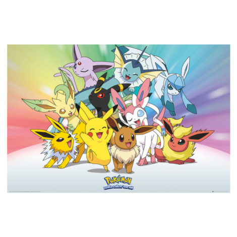 Plakát, Obraz - Pokemon - Eevee, (91.5 x 61 cm) GB Eye