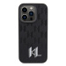 Karl Lagerfeld hard silikonové pouzdro iPhone 15 PRO MAX 6.7" black Leather Monogram Hot Stamp M