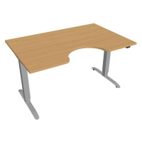 Office Pro psací stůl Hobis Motion MS ERGO 2 Šířka: 140 cm, Barva desky: buk, Barva kovu: šedá R