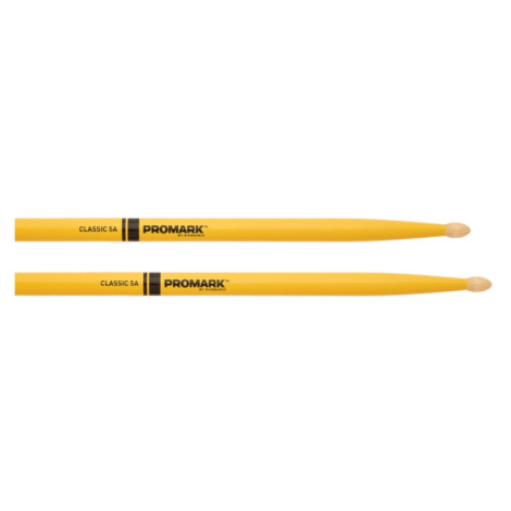 Pro-Mark TX5AW-YELLOW Classic 5A Painted Hickory Wood Tip - Promark Yellow