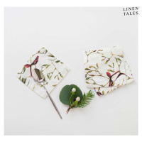 Bílé podtácky s vánočním motivem v sadě 4 ks – Linen Tales